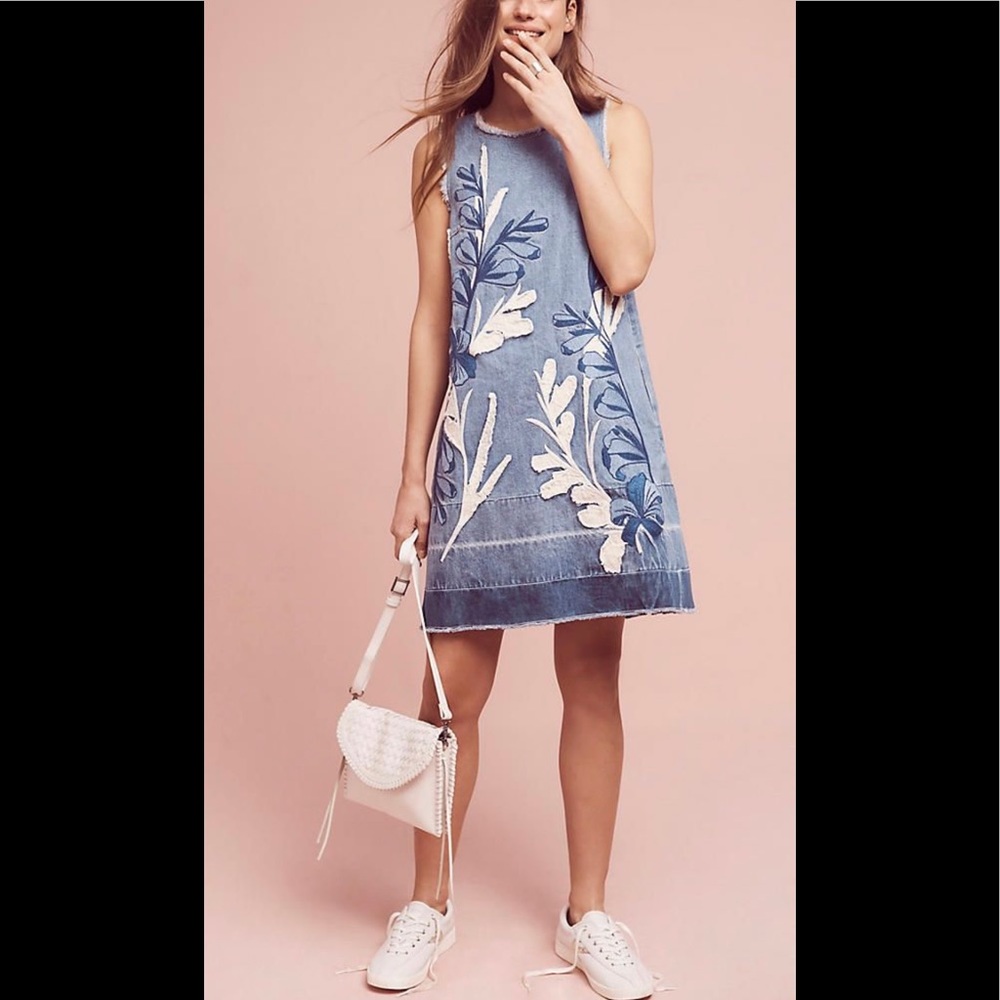 Holding Horses By Anthropologie Denim Dress SZ xs